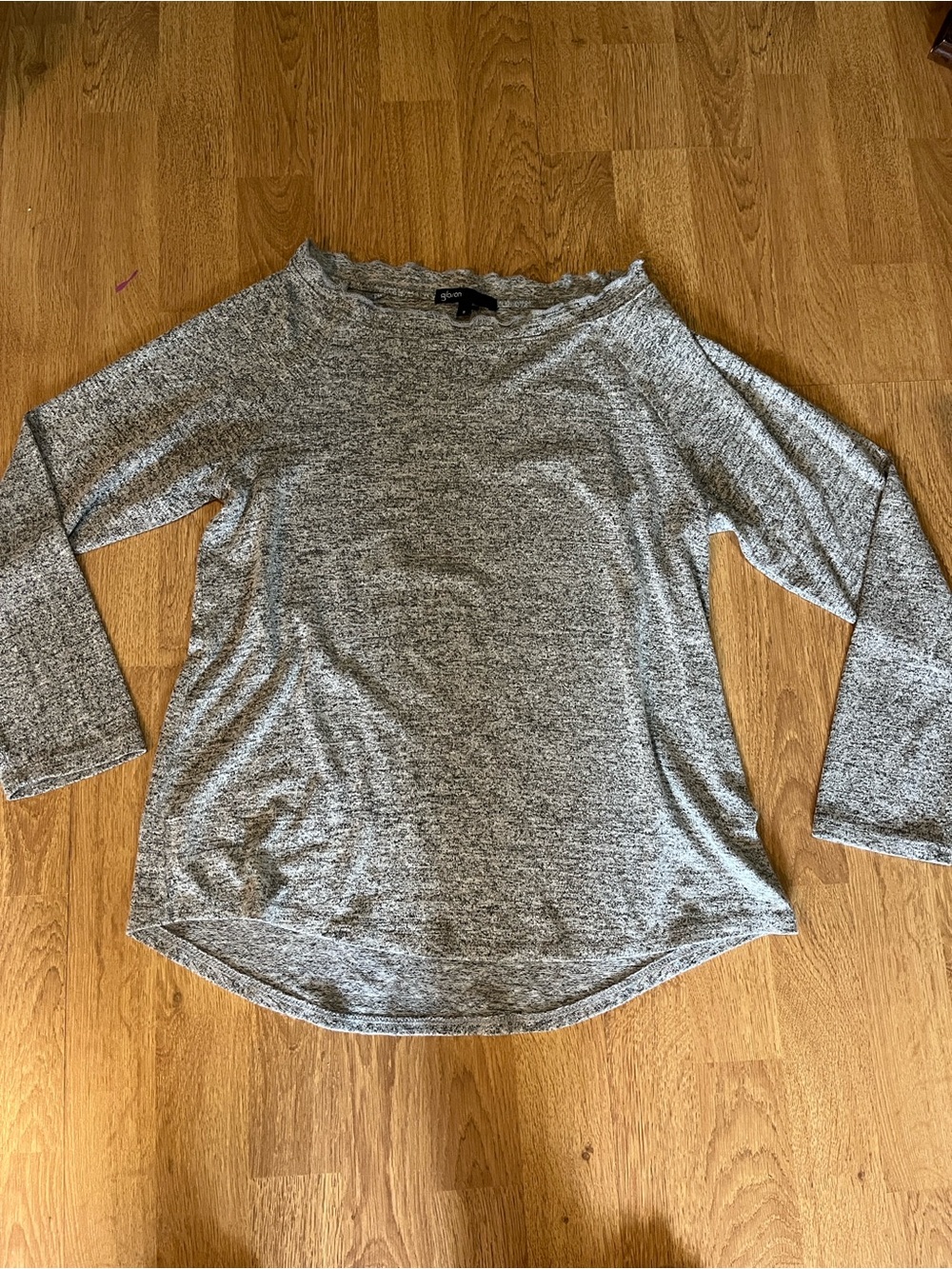 Gibson Heather Gray Long-Sleeve Knit Top
